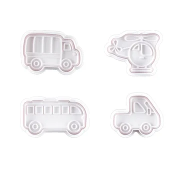 

New 4pcs Cake Tools Transportation Cutter Set Car Truck Helicopter Cookie Cutters Biscuit Fondant Mould Baking Sugarcraft Mold