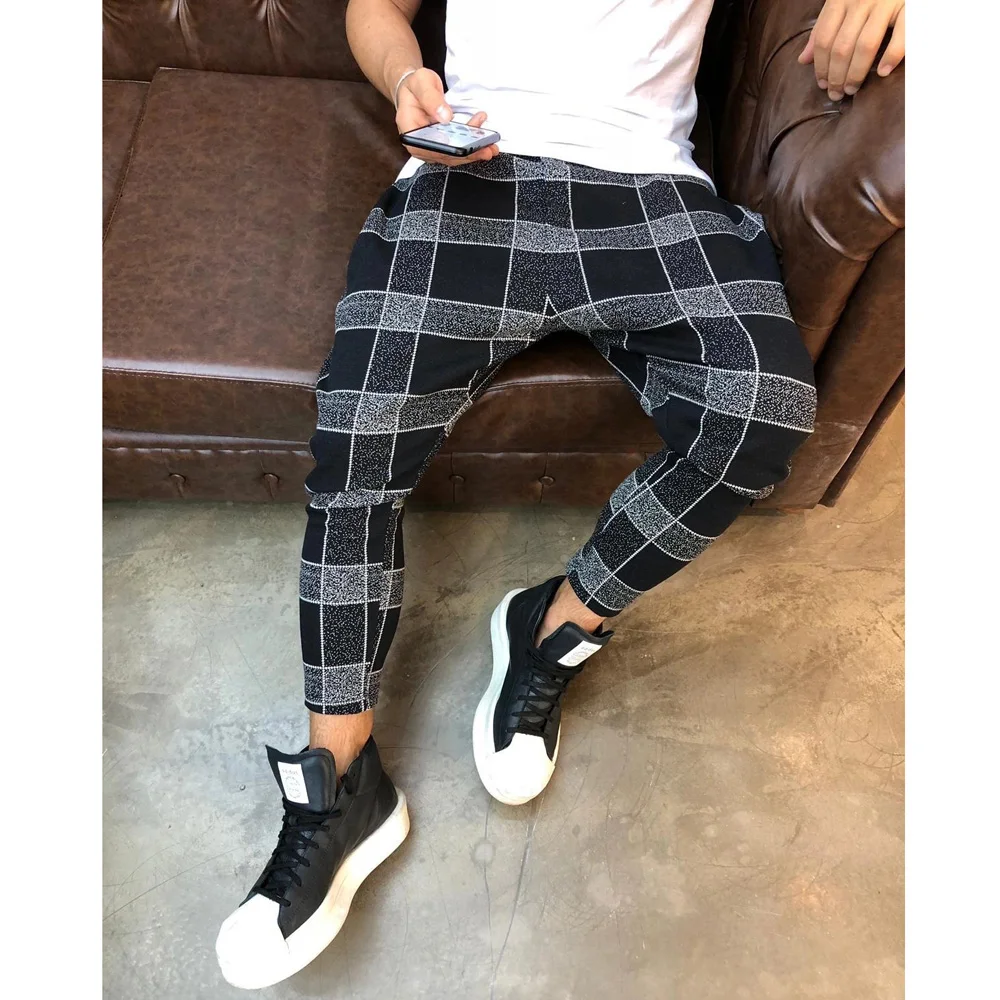 Модные мужские брюки Slim Fit Urban прямые брюки повседневные брюки карандаш грузовик для бега брюки плюс размер M-3XL
