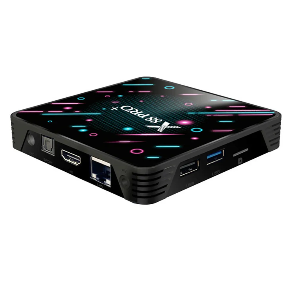 X88 pro+ Android 9,0 ТВ приставка Rockchip RK3368PRO 4 Гб 128 ГБ Смарт ТВ приставка Восьмиядерный Bluetooth 2,4G и 5G Wifi 4K медиа-проигрыватель Google