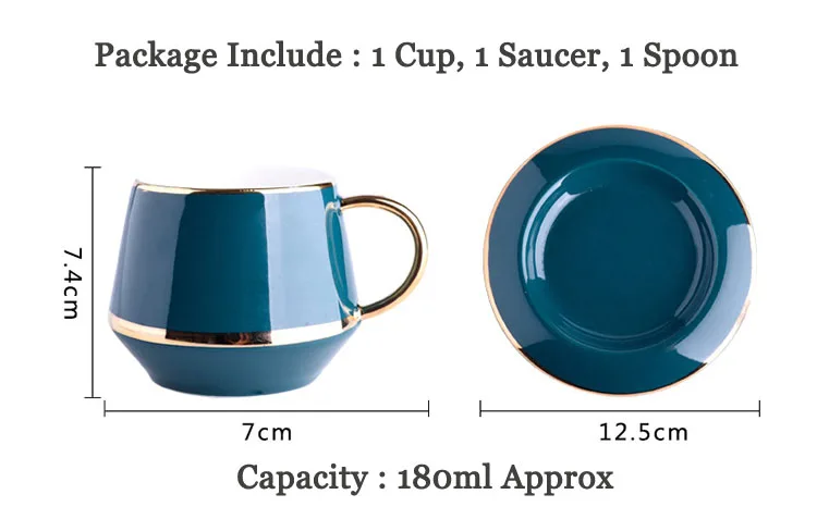 GLLead 180 мл набор керамических чайных чашек кофейные чашки и блюдце Европейский стиль кружка для молока на завтрак домашний офис чайная чашка фарфоровая посуда для напитков