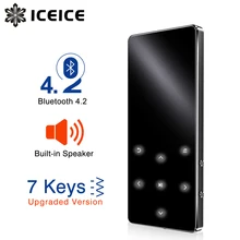 ICEICE MP3 плеер Bluetooth hifi lossless мини музыкальный плеер с fm-радио динамик наушники, спортивный MP 3 портативный металлический walkman