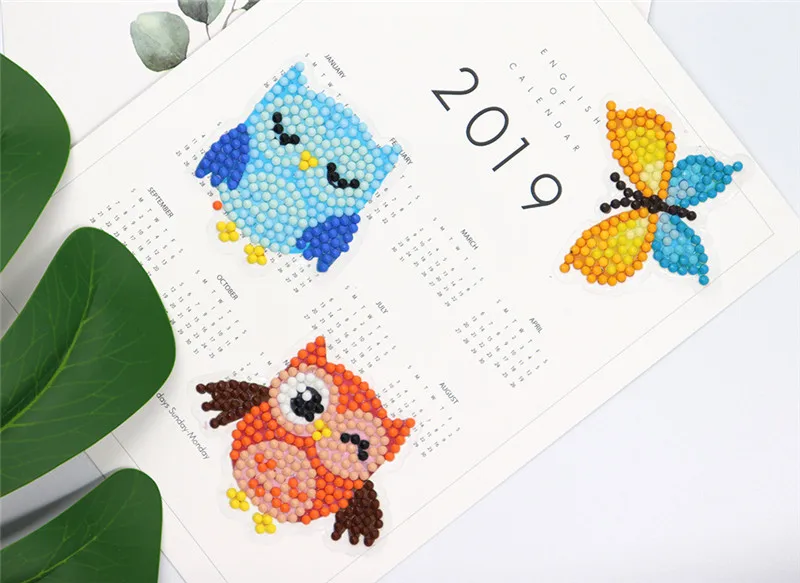Мультфильм DIY Мини Алмазная вышивка животное алмазная живопись полная дрель детские игрушки круглая Алмазная наклейка чашка Книга телефон Декор