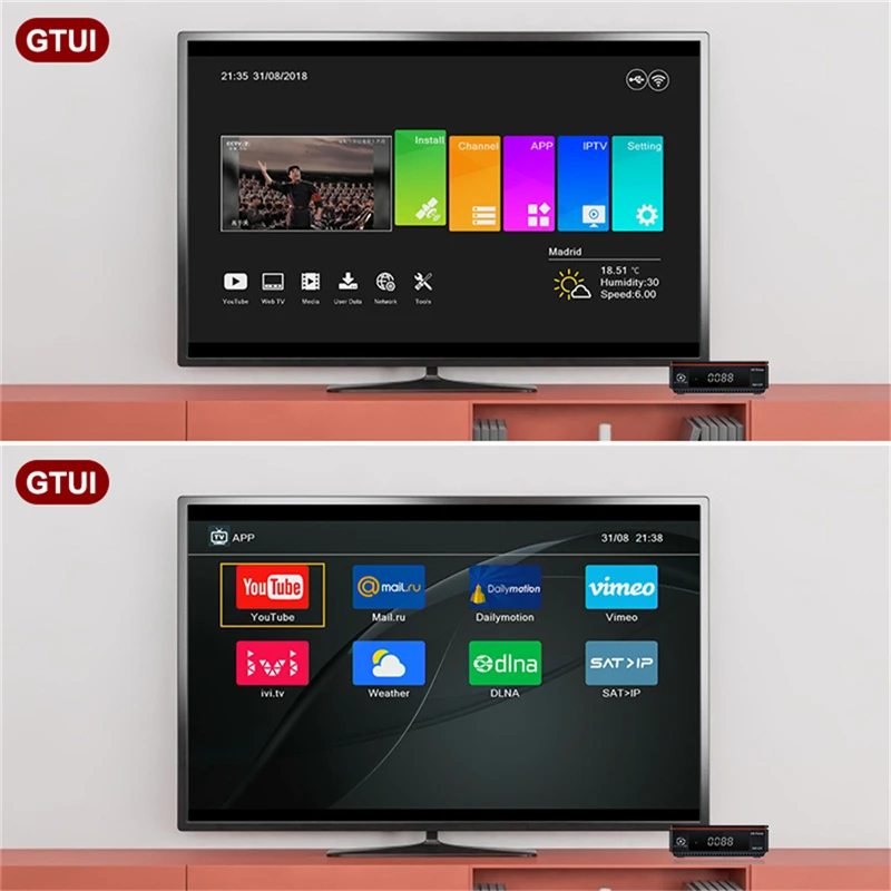 GTMEDIA V9 Prime 4K Satellite Receiver New TV BOX Upgrade By GT V9 Super Support H.265 DVB-S2 Ccam built In WiFi Stock In Spain 2