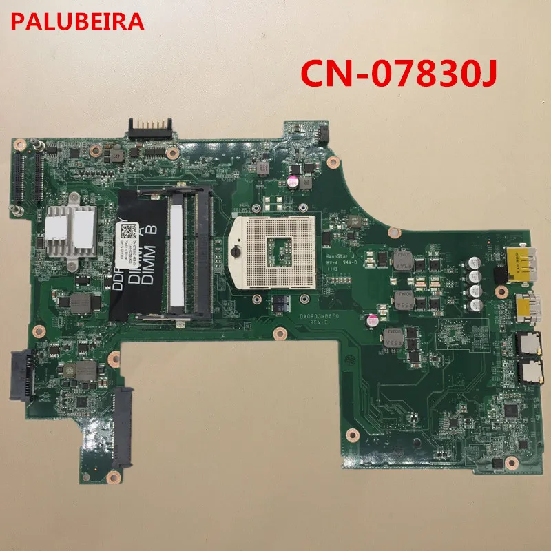 

PALUBEIRA DA0R03MB6E1 DAV03AMB8E0 CN-07830J 07830J 7830J Laptop Motherboard For Dell FOR Dell Inspiron N7110 Main Board HM67