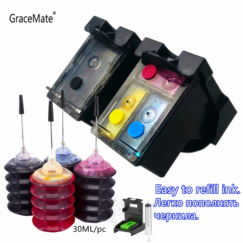 GraceMate-cartucho de recarga de tinta 302XL, Compatible con Hp 302 XL,  tinta remanufacturada para impresora Deskjet 1110, 2130, 1112, 3630, 4520 -  AliExpress Ordenadores y oficina