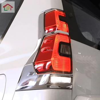 

For Toyota Land Cruiser Prado FJ150 2010- 2019 ABS Chrome 2pcs Outer Accessories Rear Tail Light Lamp Cover Trim car accessories