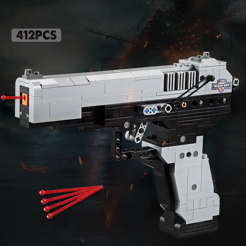 Пистолет Desert Eagle MK23 412 шт. пистолет строительные блоки игрушки пулемет модель