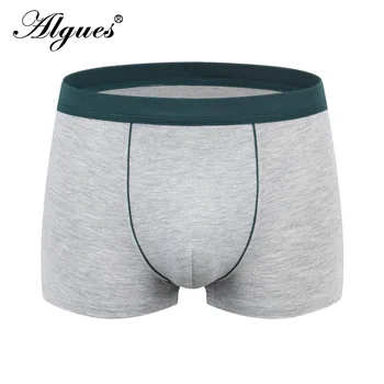 

Pure Cotton Men's Underwear Breathable Loose Comfortable Lard-bucket Boxers Medium Waist Plus-sized Boxer Underpants Summer