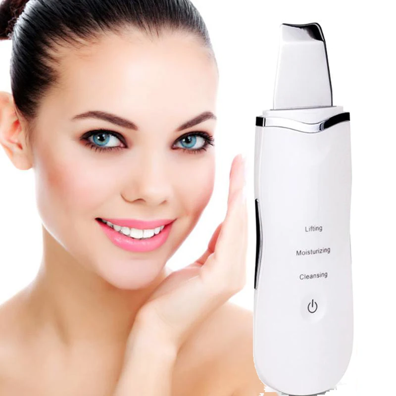 

Rechargeable Ultrasonic Skin Scrubber Face Deep Cleaning Blackhead Removal Machine Pore Cleaner Reduce Wrinkles Spots Skin Care