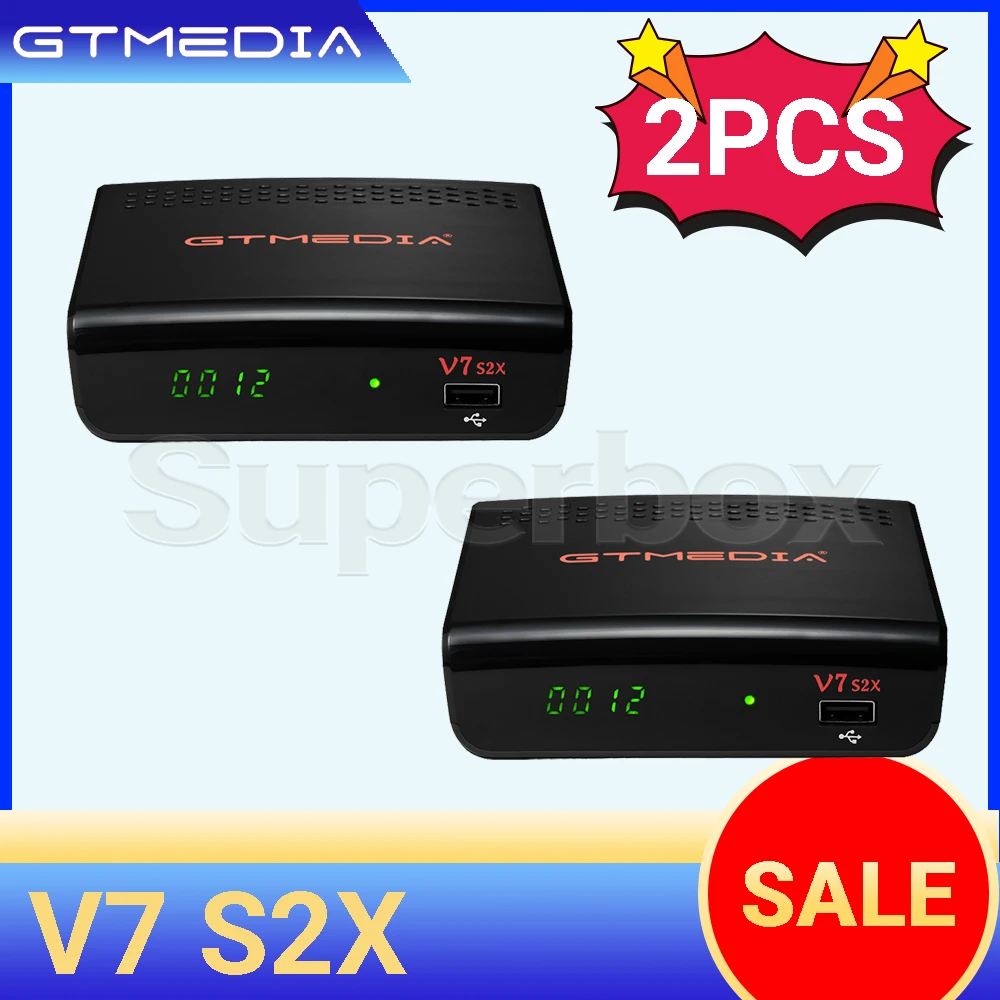 [2 шт.] V7 S2X GTMEDIA V7S HD DVB-S/S2/S2X + T/T2 поддержка BISS auto roll Full PowerVu speed USB 3/4G dongle Youtube Youporn |