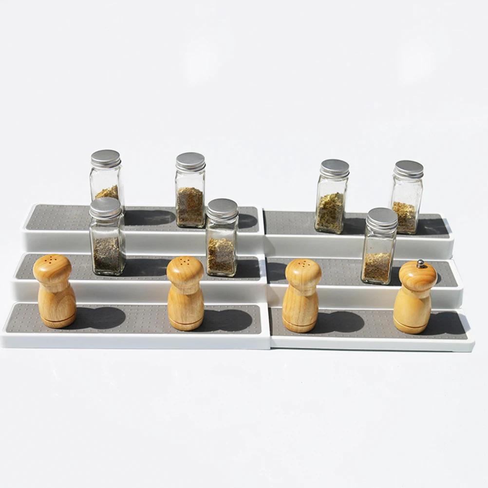 3-layer Expandable Spice Rack Stepped Seasoning Shelf Bbottle Organizer Cabinet Kitchen Bottle Jar Stand | Дом и сад