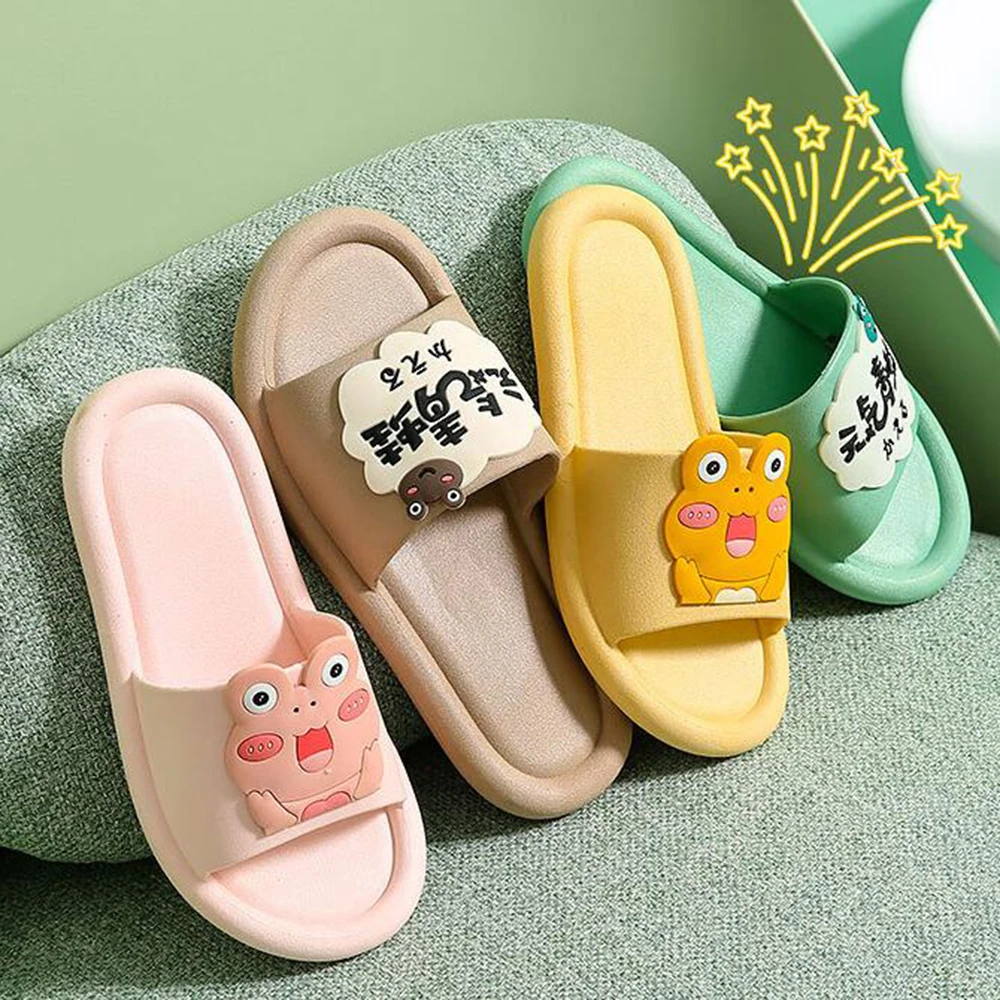 Frog FUN/Top100 Sandal Men&Women Home Indoors Slippers Cartoon Cat Floor Family Shoes Beach Sandals