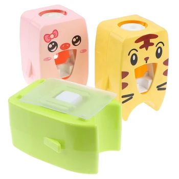 

Practical Strong Suction Sucker Funny Cartoon Style Bathroom Household Toothbrush Holder Children Automatic Toothpaste Dispenser