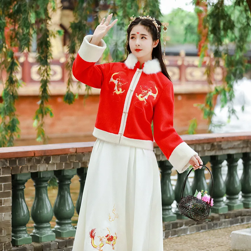 Вышивка танцевальные костюмы Hanfu Женское зимнее платье феи в китайском стиле певцы фестиваль наряд Восточное представление одежда DC3165