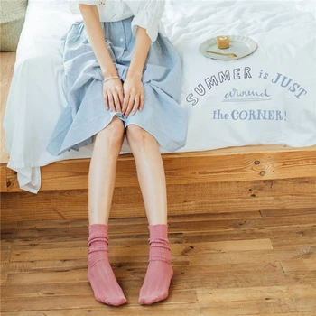 

Spring and summer sweet princess wind stock Japanese hemp pattern stretch fungus side hollow mesh piled female socks 2 pairs