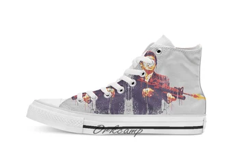

Scarface Custom Casual High Top lace-up Canvas shoes sneakers Drop shipping