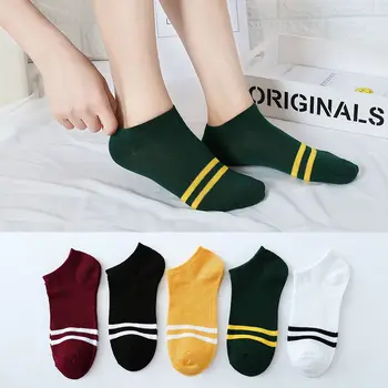 

Women Autumn Spring Striped Wild Thin Section Deodorant Invisible Boat Casual Socks