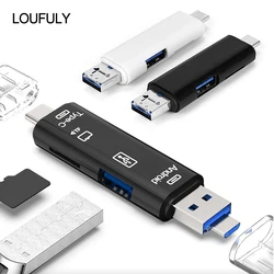 OTG – lecteur de carte Micro SD USB Type C, adaptateur universel pour voiture Xiaomi Huawei, Audio et vidéo 