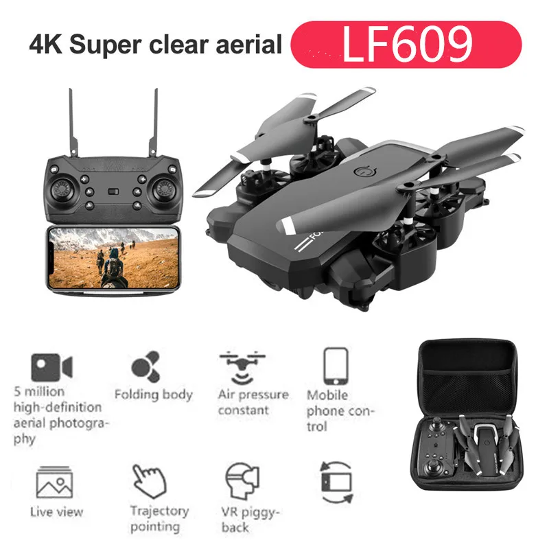 LF609 Дрон 4K 2,4G Wifi FPV RC Дрон с камерой бесщеточный RC Квадрокоптер Flight 25mins FPV Профессиональный беспилотник