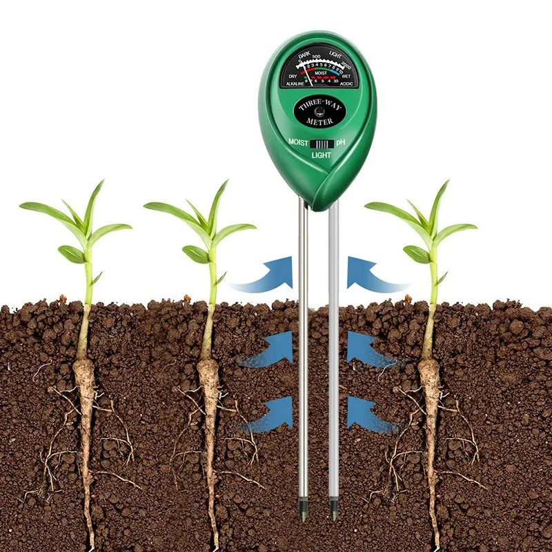 

Multifunction Soil Hygrometer PH Meter Digital 3-in-1 Soil Tester Kits With Moisture Light Intensity Meters PH Test for Garden