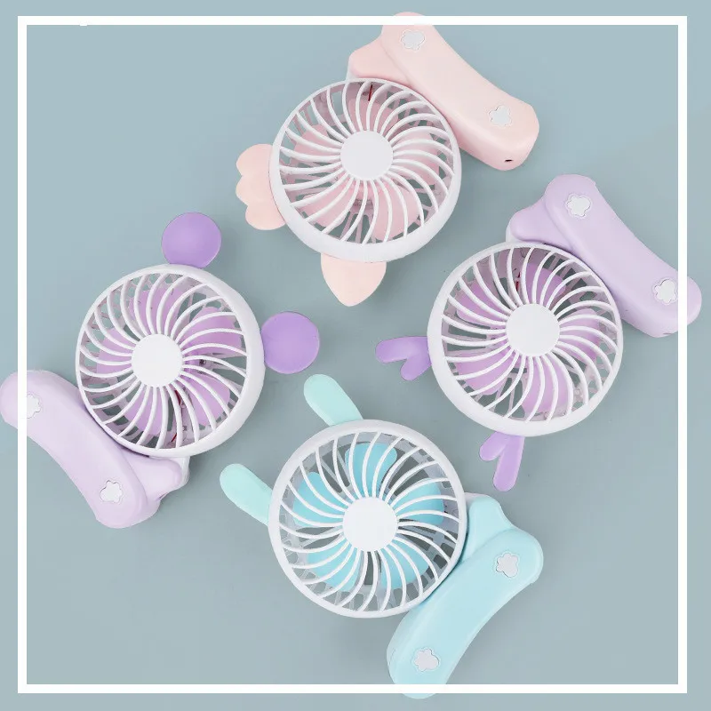 

Mini Hold Fans Cartoon Fans Children Hold Portable Usb Charge Fans Mini Small Desk Fans Charge Suitable For Student Dormitory