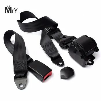 

Universal Retractable 3 Point Auto Car Safety Seat Lap Belt Set Kit