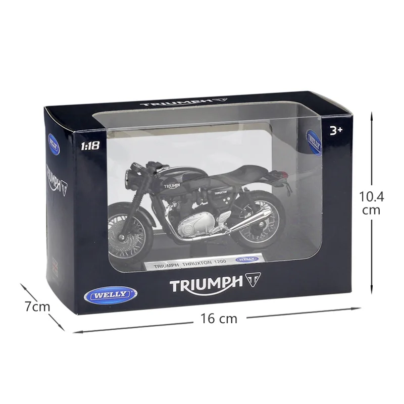 WELLY 1:18 TRIUMPH Thruxton 1200 литая под давлением модель мотоцикла из сплава игрушка для детей подарок на день рождения коллекция игрушек