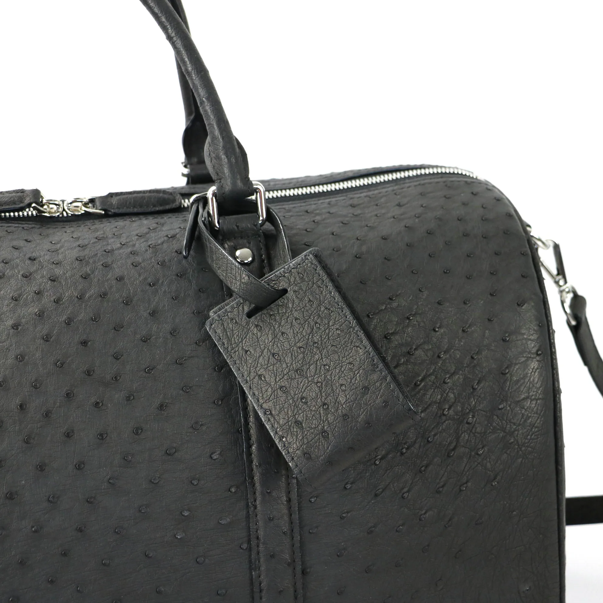 100% Genuine Ostrich Leather Travel Duffle Bag Super Capacity Luggage Hold All Travel Bags Real Ostrich Skin Travel Handbags