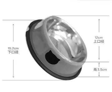 1Pcs Dog Cat Food Bowls Supplies Pet Feeding Drinking Tools Steel Pet Bowl Stainless Water Dogs Cats Bowls Anti-skid Pets
