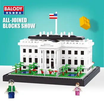 

The White House Diamond Mini Building Block World City Famous Architecture Model Collection For Mirco Brick Toys 16090