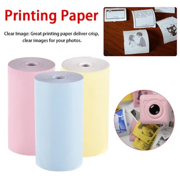 

3colors/set Hotel Multifunction Banks Smooth 57x30mm Printing Restaurant Portable Photo Printer Mini Thermal Paper Solid Small