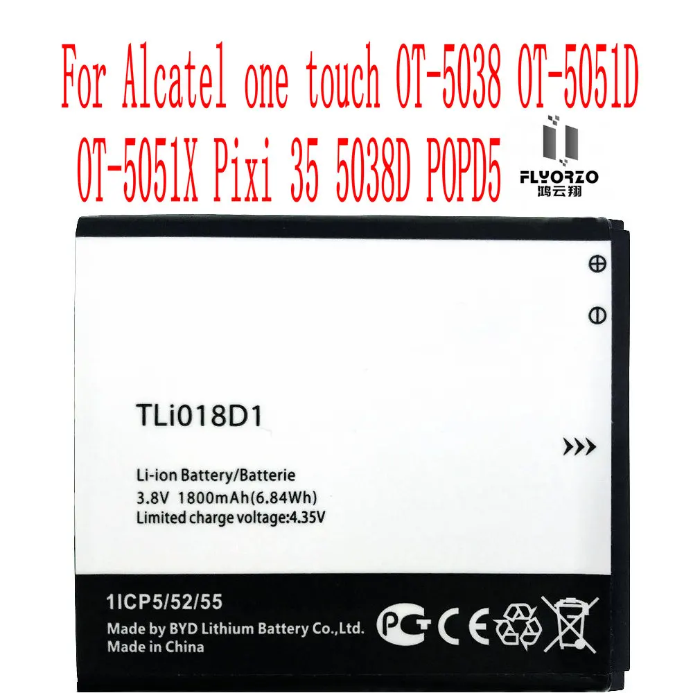 Высококачественный 1800mAh TLi018D1 Аккумулятор для Alcatel one touch OT 5038 5051D Pixi 35 5038D POPD5