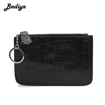

Genuine Leather Wallet Fashion Crocodile Pattern Zipper Men Women Clutch Bag Short Zipper Coin Pocket Credit Card Holder Unisex