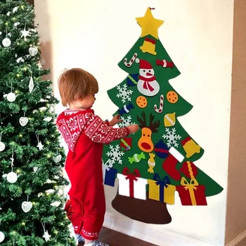 DIY czuł choinki świąteczne dekoracje do domu Navidad 2021 nowy rok ozdoby świąteczne święty mikołaj Xmas prezenty dla dzieci tanie i dobre opinie CN (pochodzenie) W1835 santa claus