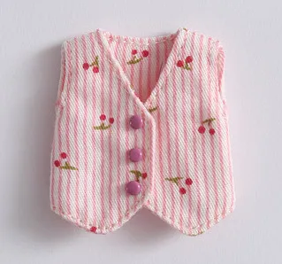 [1/12 кукла рубашка] OB11 Топ OB11 одежда(Fit Ob11, obitsu11, BJD12, 1/12 куклы - Цвет: pink cherry