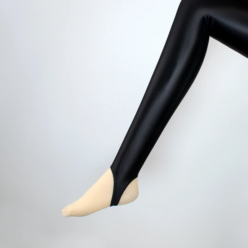 high gloss black opaque tights