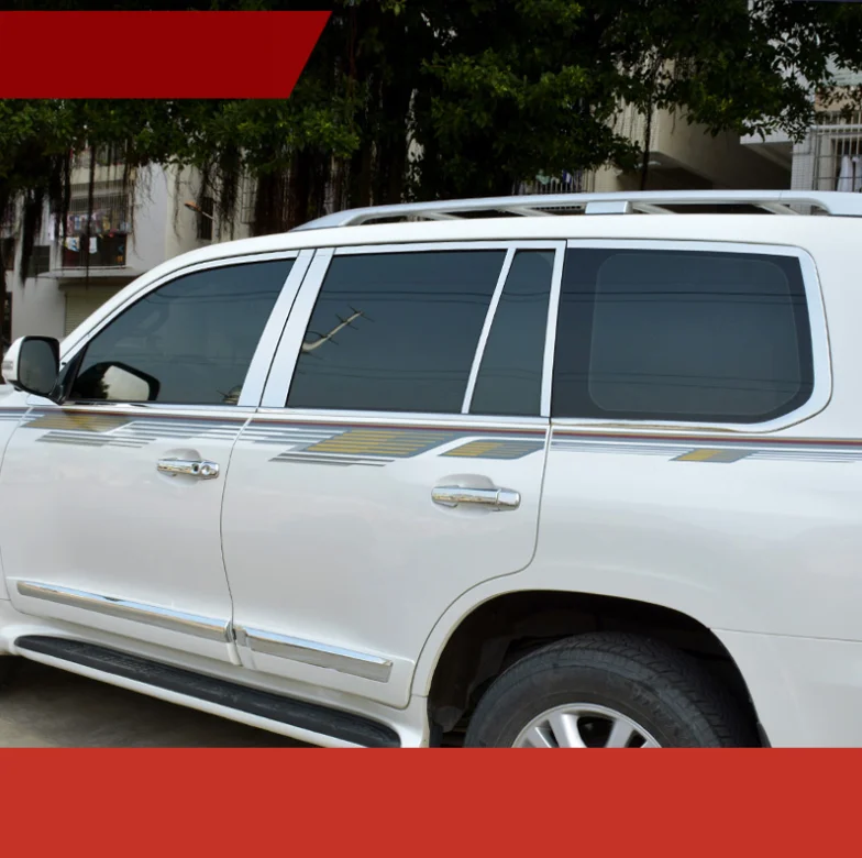 Нержавеющая сталь окна автомобиля планки для toyota land cruiser 2008 2009 2010 2011 2013 2012