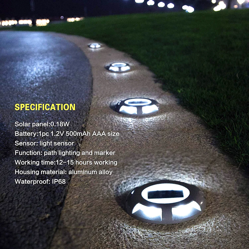 Светодиодные алюминиевые солнечные дорожные лужайки водонепроницаемые