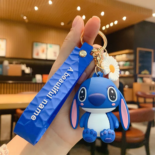 Disney Stitch Keychain Variety of Cartoon Lilo & Stitch Cute Doll Keyring Fashion Couple Bag Ornament Key Chain Car Pendant Gift 6