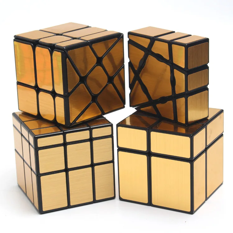 Зеркальные наклейки Shengshou 2x2 с литым покрытием Moyu Hot Wheel Yongjun Ghost 1x3x3 серебристого и