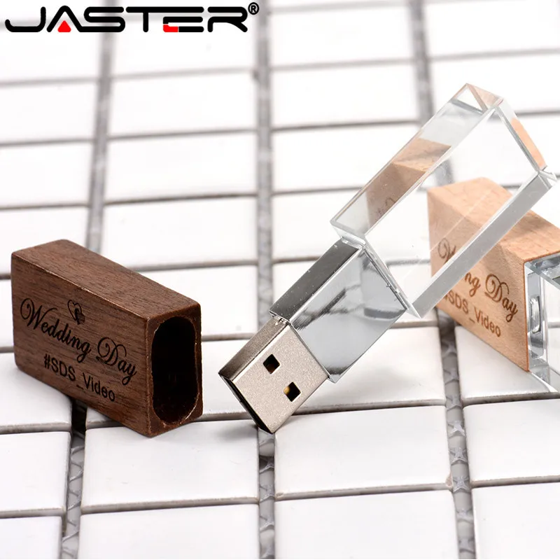JASTER (free custom logo)USB 2.0 Wedding Photography gift Wooden