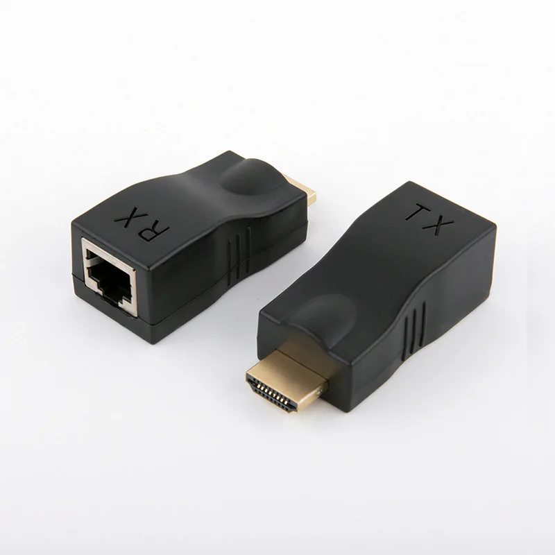 Прямая с фабрики HDMI удлинитель 30 метров поддержка HDCPHDMI к RJ45 одиночный сетевой кабель 1080P шесть типов сетевых кабелей
