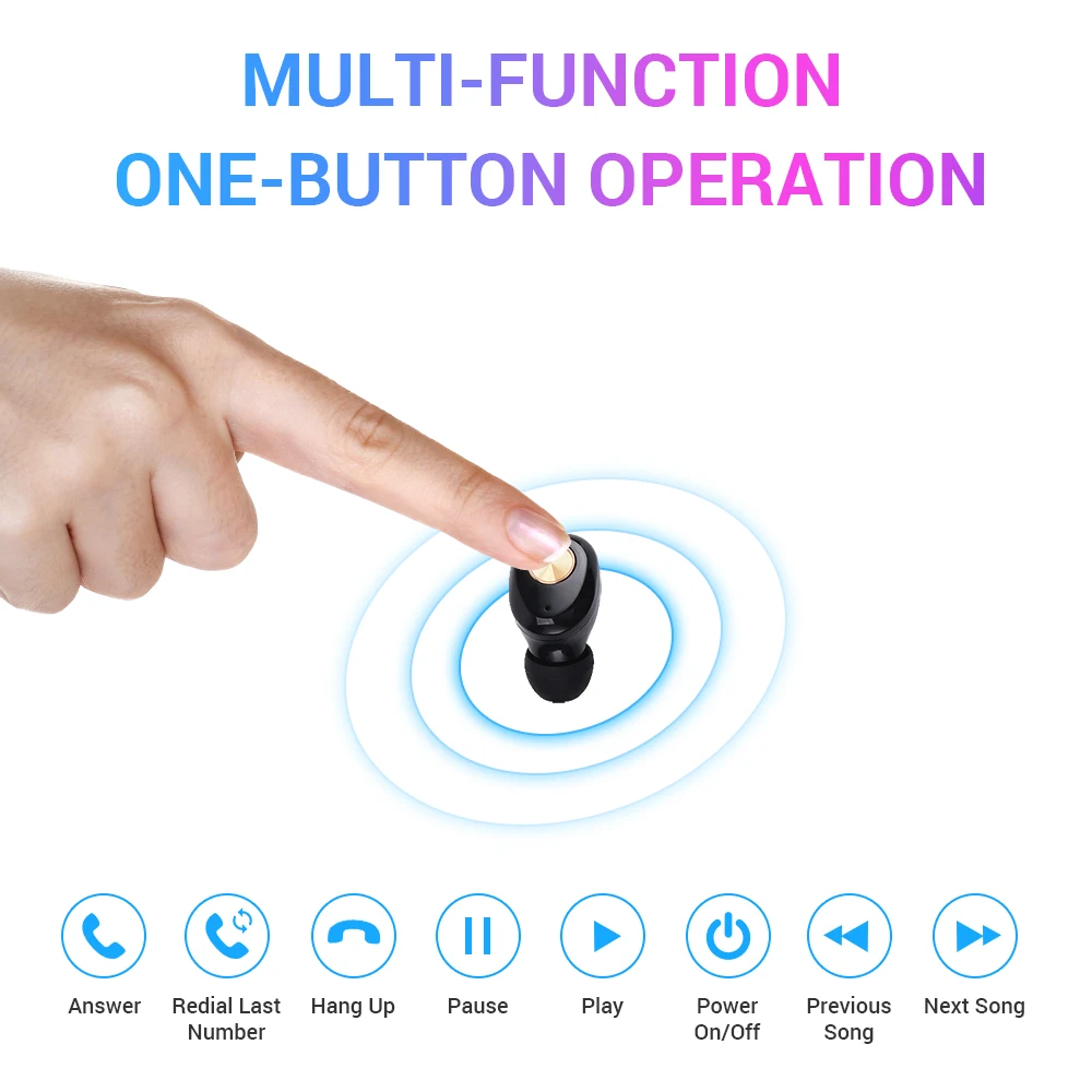 Defeway мини наушники 3D стерео звук Bluetooth 5 0 с HD микрофоном TWS Ture беспроводные
