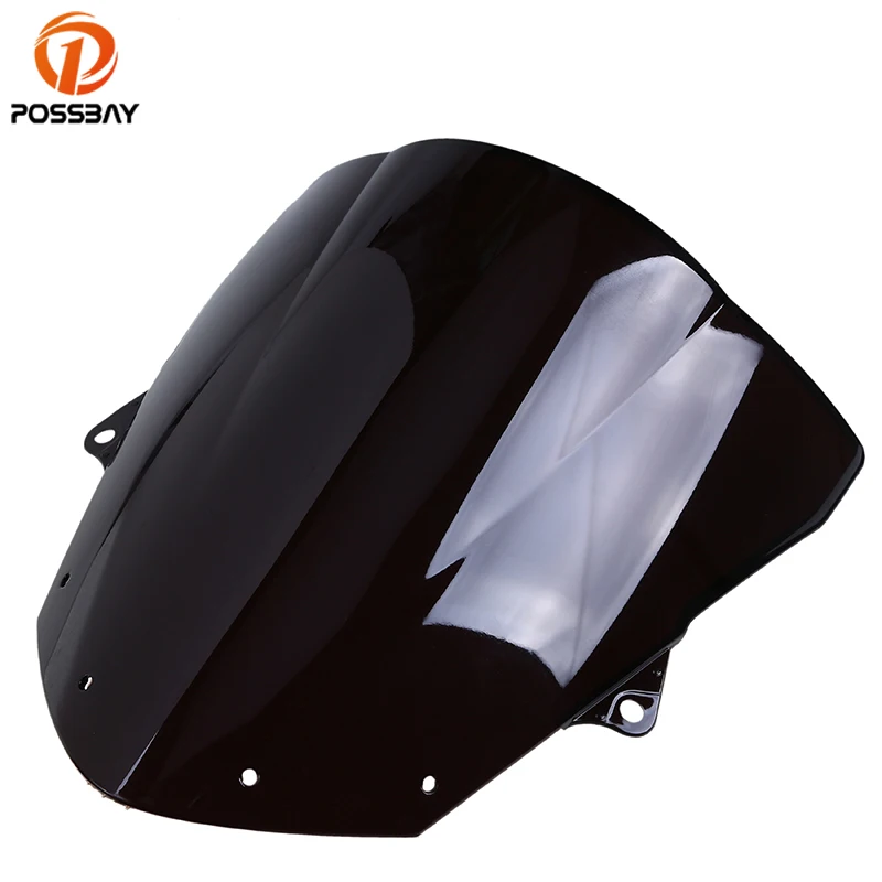POSSBAY Motorcycle Windshield for Kawasaki Ninja ZX6R 2009 2010 2011