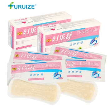 

5box=50pcs Wholesale Herbal Pads panty liner Feminine Hygiene gynecological pad Female Health Care Chinese Herbal sanitary Pads