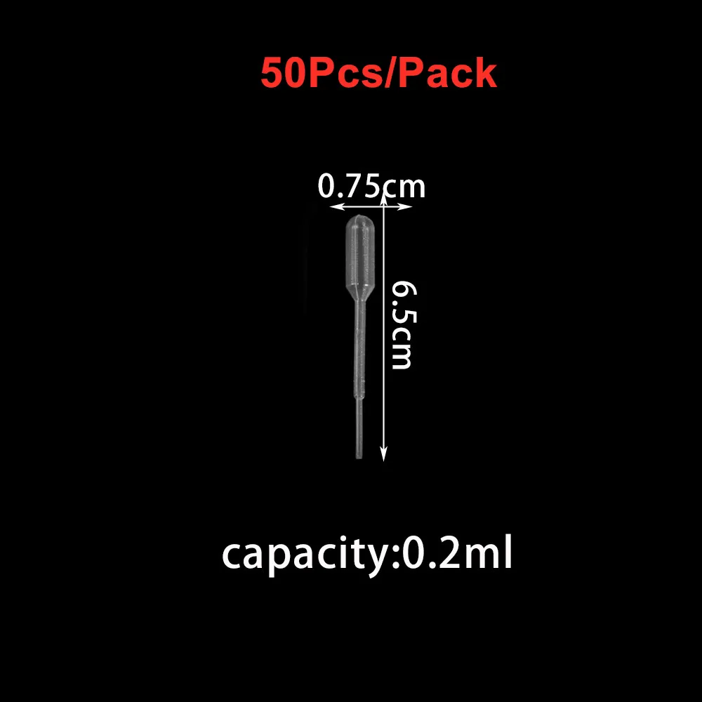 thumbnail image 1 of Pipetas de transferencia de plástico desechables de 0,2/0,5/1/2/3 ml, cuentagotas para moldes de resina epoxi de silicona para hacer joyas, 1 of 5