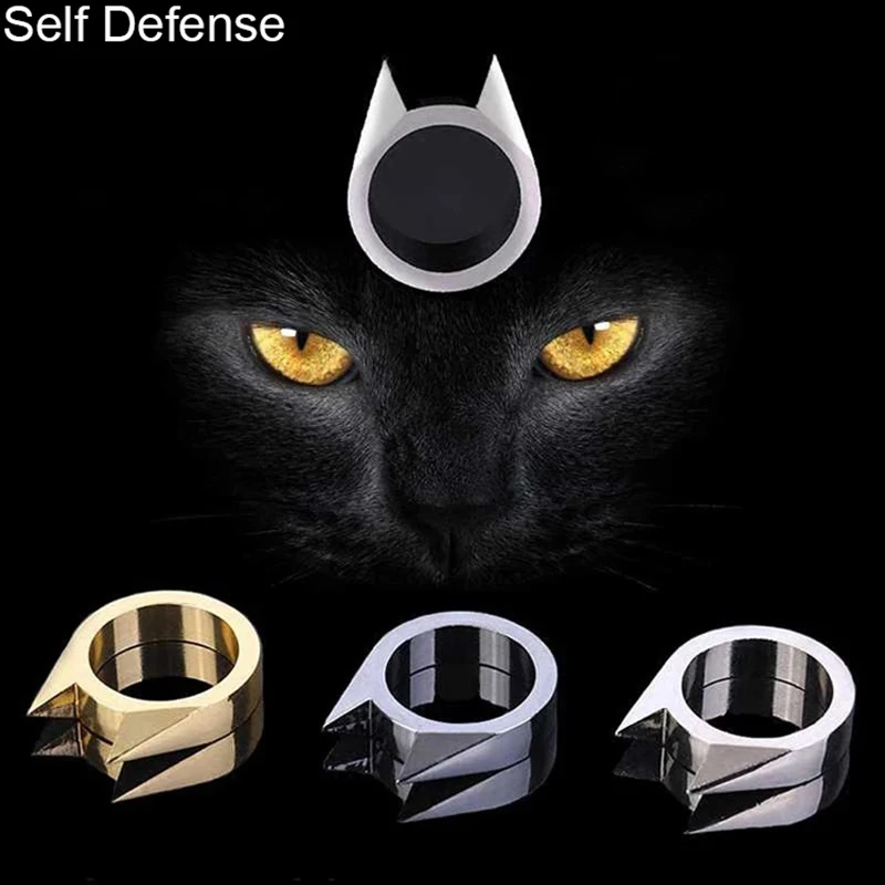 New Brass Knuckles Tactical Survival Ring Multi Functional Self Defense