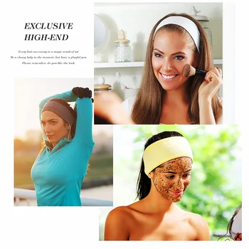 

Face Washing Headband Elastic Breathable Makeup Head wrap Good Quality Soft Skin-Friendly Comfort Use Bathroom Shower Head Band