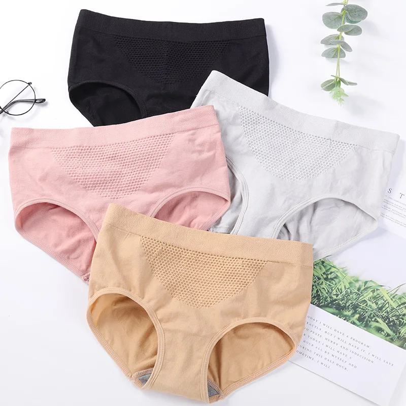 CXZD women Menstrual Panties Leak Proof  Physiological Pants Women Underwear Period Cotton Waterproof Briefs (4)