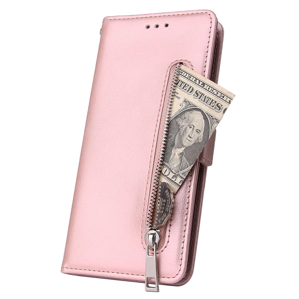 Flip Wallet Case For Samsung Galaxy A3 A5 A6S A8S A9 A10 A20 A30 A40 A50 A70 Leather Zipper Card Holder Stand Phone Cover